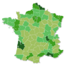 Carte de France Excel, couleur des départements selon statistiques