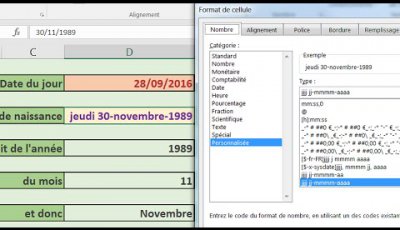 Les formats de date dans Excel