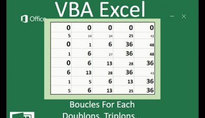 Boucles d'instruction For Each en VBA Excel