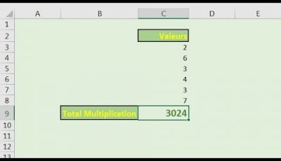 Multiplication rapide sur un grand nombre de chiffres avec Excel