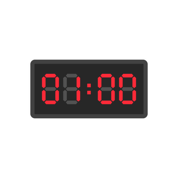 digital-black-alarm-clock-displaying-100-oclock-vector-id1353473445